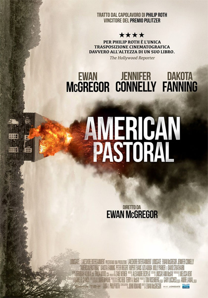 locandina di American Pastoral, diretto e interpretato da Ewan McGregor tratto dal romanzo Pastorale americana di Philip Roth